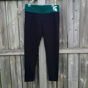 Victoria's Secret Pink Michigan State University Big 10 Leggings New Wit…
